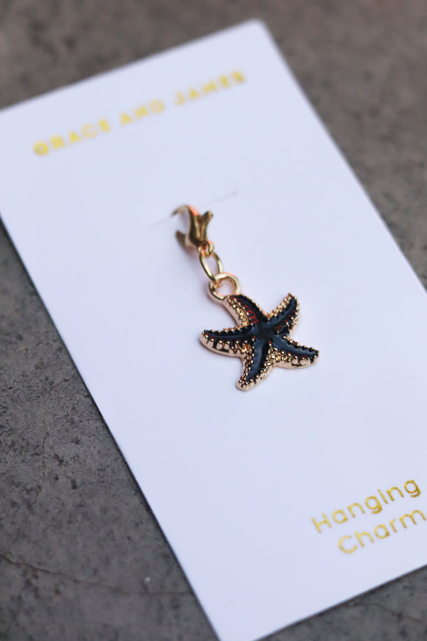 Hanging Charm - Starfish Black