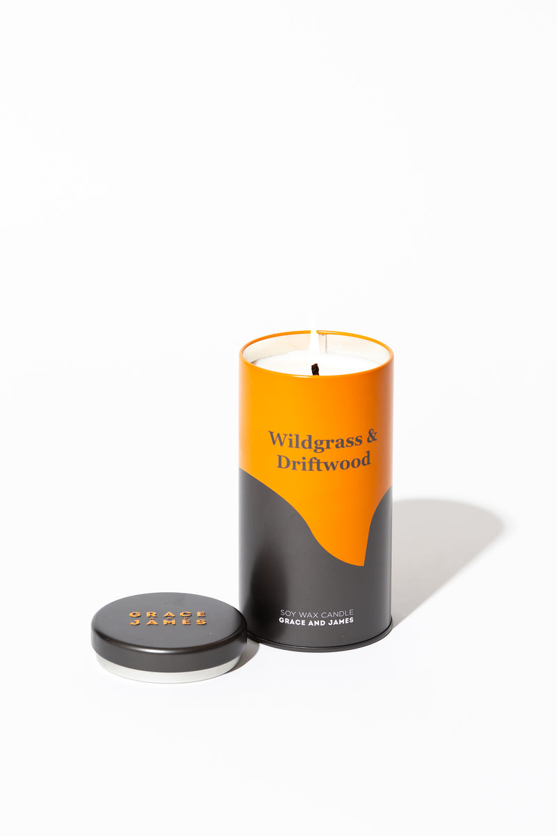 Wildgrass & Driftwood - Aromatic Soy Wax Candle 70 Hour