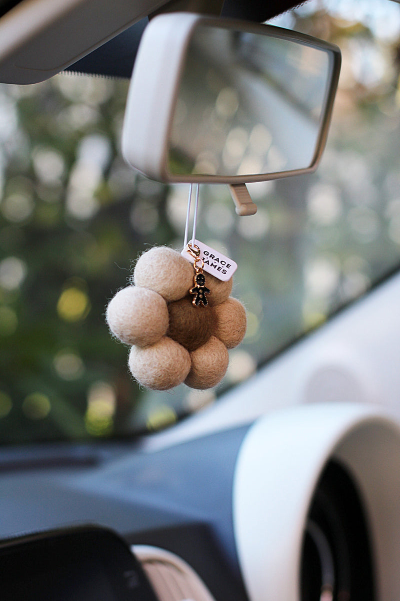 Gingerbread House - Felt Air Freshener with Christmas Charm
