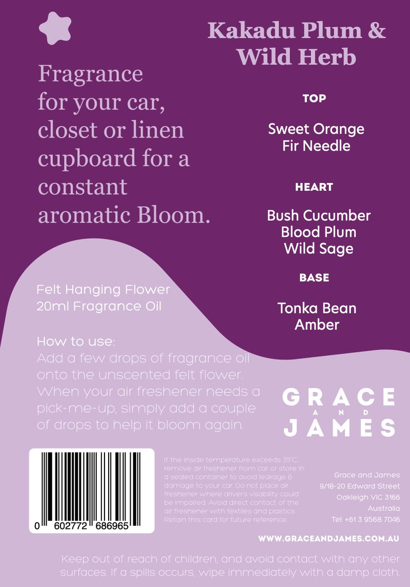 Kakadu Plum & Wild Herb- Felt Air Freshener