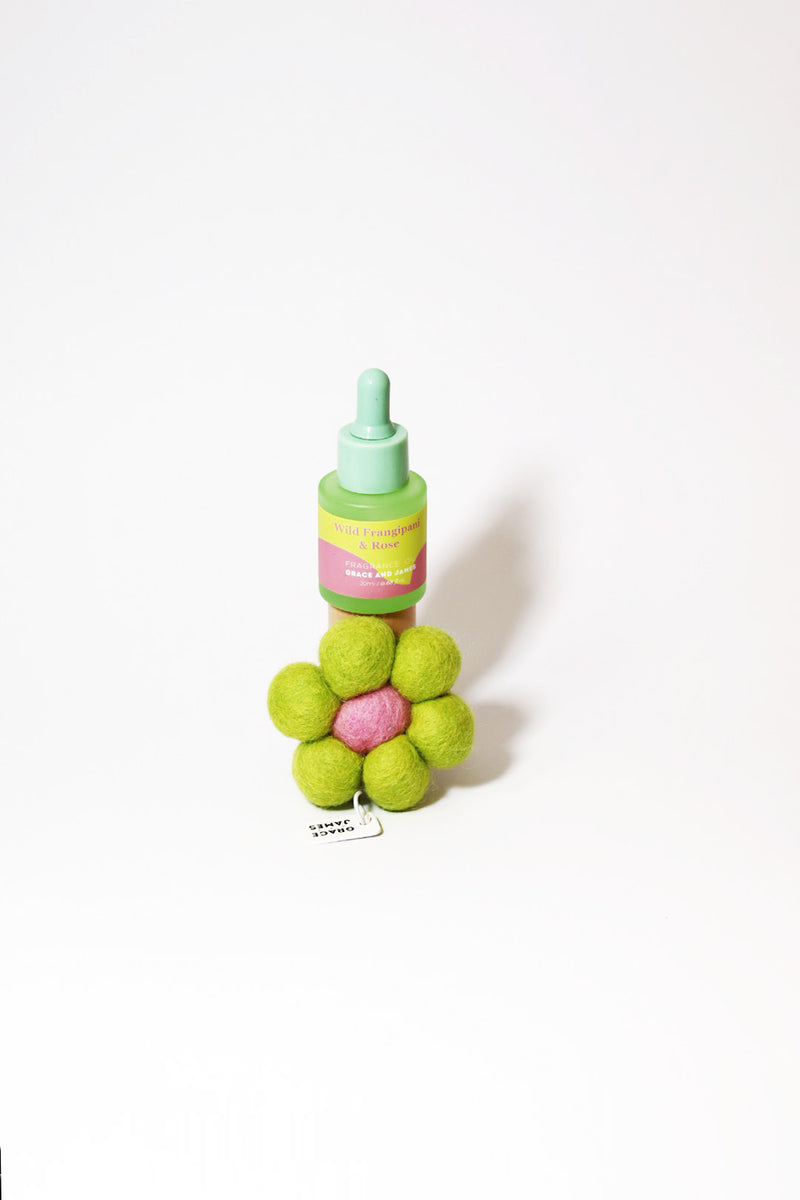 Wild Frangipani & Rose - Felt Air Freshener